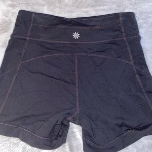 athleta black stretchy shorts